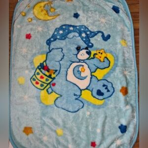 Vintage care bears sweet dreams toddler plush blanket
